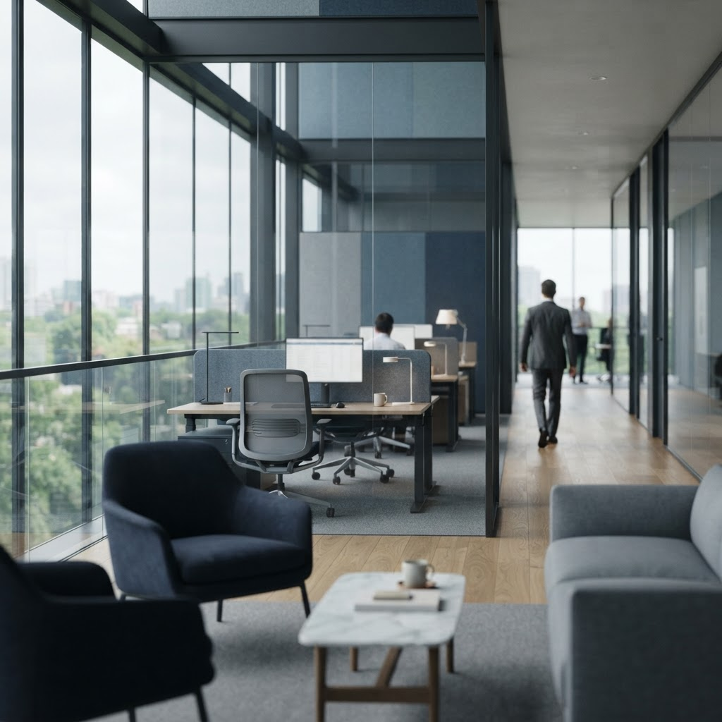 Modern corporate office environment